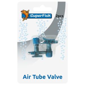 Superfish Luchtslang Kraan 2-pack - Precieze Luchtstroomregeling voor 4/6 mm Vijverslang, Eenvoudig & Duurzaam