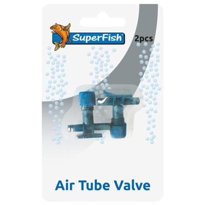 Superfish Luchtslang Kraan 2-pack - Precieze Luchtstroomregeling voor 4/6 mm Vijverslang, Eenvoudig & Duurzaam