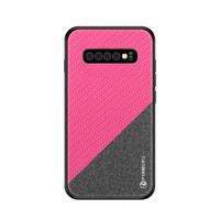 PINWUYO eert serie schokbestendige PC + TPU beschermhoes voor Galaxy S10 plus (rood)