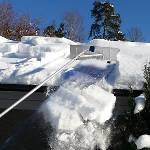 Uitschuifbare Aluminium Sneeuwhark Hoogwaardig Blad 5 Delen Antisliphandgreep voor het Verwijderen van Sneeuw Natte Bladeren van Daken