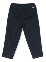 Il Gufo pantalon en coton à patch logo - Bleu