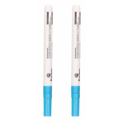 2x stuks blauwe textielstift met fijne punt
