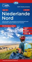 Fietskaart NL1 ADFC Radtourenkarte Niederlande Nord Nederland Noord | BVA BikeMedia