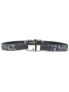 Christian Dior Pre-Owned ceinture Oblique en toile (2004) - Bleu