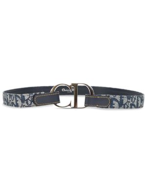 Christian Dior Pre-Owned ceinture Oblique en toile (2004) - Bleu