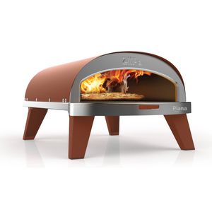 ZiiPa Pizza Oven Piana - Gasmodel - met Thermometer - Terracotta - voor ø 30 cm pizza's - Roterende pizzasteen