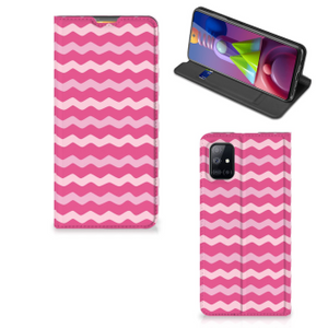 Samsung Galaxy M51 Hoesje met Magneet Waves Pink