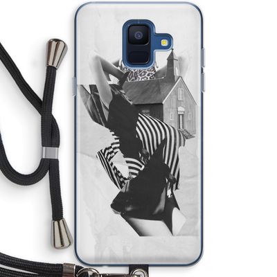 House: Samsung Galaxy A6 (2018) Transparant Hoesje met koord