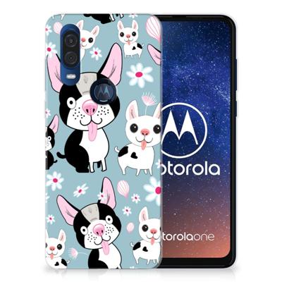 Motorola One Vision | TPU Hoesje | Hondjes