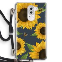 Sunflower and bees: Honor 6X Transparant Hoesje met koord