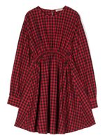 Nº21 Kids robe-chemise en coton à carreaux vichy - Rouge