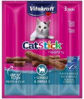 VITAKRAFT CatStick Mini with flounder and Omega-3 - Kattensnoepje - 3 stuks