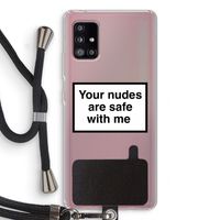 Safe with me: Samsung Galaxy A51 5G Transparant Hoesje met koord