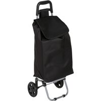 Boodschappen trolley tas - inhoud 30 liter - zwart - met wielen - 35 x 28 x 92 cm - thumbnail