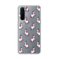 Eenhoorns overal: OnePlus Nord Transparant Hoesje