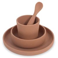 Jollein kinderserviesset Siliconen caramel Maat