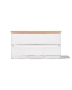 HEMA Dubbele Organizer Transparant Met Deksel 22.5x9.5x12.5 (transparant)