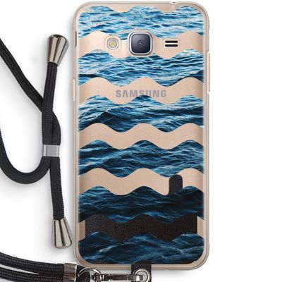Oceaan: Samsung Galaxy J3 (2016) Transparant Hoesje met koord