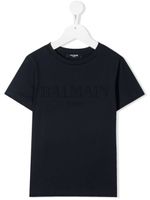 Balmain Kids t-shirt à logo imprimé - Bleu - thumbnail