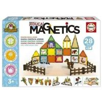 Magnetics Ecoferme - Constructiespel - EDUCA - 28 magnetische stukken, 2 dieren, 8 kaarten - Vanaf 3 jaar