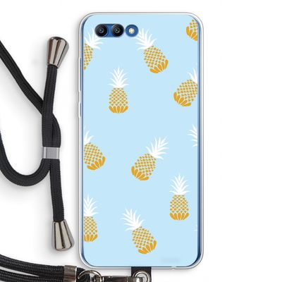 Ananasjes: Honor 10 Transparant Hoesje met koord