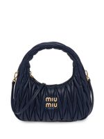 Miu Miu mini sac porté épaule Miu Wander Matelassé - Bleu