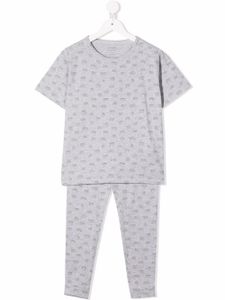 Bonpoint pyjama imprimé à manches courtes - Gris