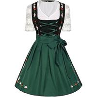 Carnaval Oktoberfest bier Kostuum Jurken Dirndl Trachtenkleider hulp in de huishouding Bavarian Duits München Weiden Dames Doek in traditionele stijl Kleding Schort Lightinthebox - thumbnail