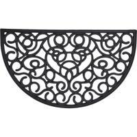 Luance Cozy Step Deurmat - anti slip - half maan - natuur rubber - 75 x 45 cm - schoonloopmat