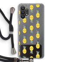 Ananas: Samsung Galaxy A32 5G Transparant Hoesje met koord