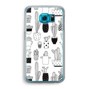 Cactusmotief: Samsung Galaxy S6 Transparant Hoesje