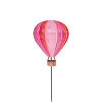 Luchtballon steker metaal roze 18x65cm