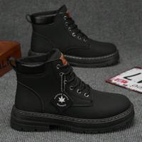 Bon&Bon Winter Heren Schoenen - Zwarte Veterschoenen van Netweefsel Zwart / 38