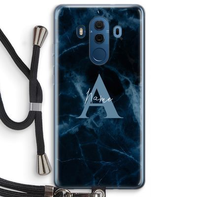 Midnight Marble: Huawei Mate 10 Pro Transparant Hoesje met koord