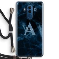 Midnight Marble: Huawei Mate 10 Pro Transparant Hoesje met koord