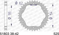 AFAM Chain wheel 525 40z alu black f.pcd