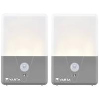 Varta 16634101402 Motion Sensor Outdoor Light Twin Campinglamp LED 40 lm werkt op batterijen 60 g Grijs