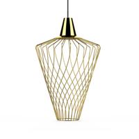 Nowodvorski Ø 30cm draadlamp Wave goud 8857