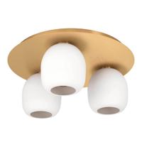 Eglo Gouden plafondlampManzanares met wit glas - 900304