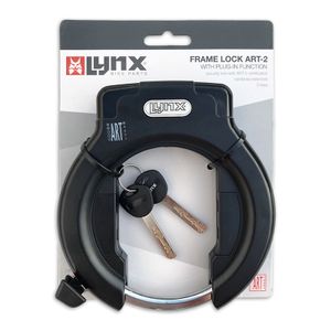 Lynx art 2 ringslot - veiligheidsgarantie - gehard staal - inclusief insteekketting - 2 sleutels - bevestigingsmaterialen