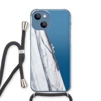 Gestreepte marmer: iPhone 13 Transparant Hoesje met koord