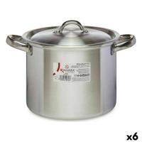 Casserolepan met deksel Kinvara 100033 100033 Zilverkleurig Aluminium 29 x 18 x 22 cm Ø 20 cm (6 Stuks)