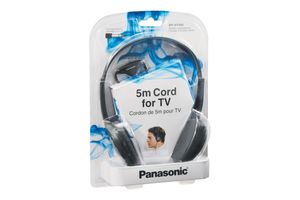 Panasonic RP-HT090 On Ear koptelefoon Televisie Kabel Grijs Volumeregeling