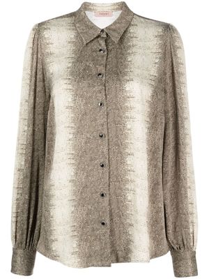TWINSET chemise à effet peau de lézard - Tons neutres