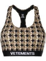 VETEMENTS brassière de sport à dos nageur - Noir