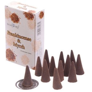 15x Stamford wierook kegeltjes Frankincense & mirre geur