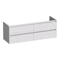 Brauer Joy - Onderkast - 140 cm - met 4 Softclose Lades Greeploos en 2 Sifon Uitsparingen - Forest Seashell