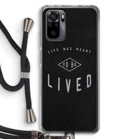 To be lived: Xiaomi Redmi Note 10 Pro Transparant Hoesje met koord