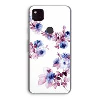 Waterverf bloemen: Google Pixel 4a 5G Transparant Hoesje