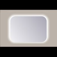 Spiegel Rechthoek Sanicare Q-Mirrors Afgeronde Hoeken 60x75 cm PP Geslepen LED Cold White Met Sensor Sanicare